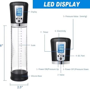 Pompe à vide automatique avec écran LED, dispositif d'entraînement masculin, pompe d'agrandissement du pénis, jouets sexuels pour adultes pour hommes - Product Image 5