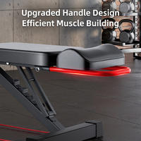Banc de musculation réglable en acier multifonctionnel pliable avec support pour haltères, idéal pour la sécurité à domicile, les exercices de musculation, les développés couchés et l'entraînement fitness