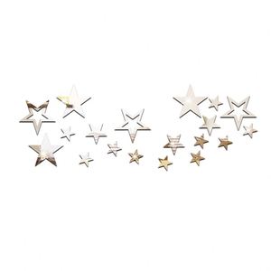 Autocollants muraux décoratifs créatifs pour la maison, étoiles en miroir acrylique, embellissement de la chambre d'enfant, autocollants muraux très vendus - Product Image 5