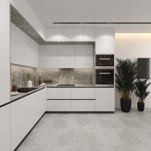 Gabinete de Cocina Modular Completo AisDecor con Puertas de Vidrio, Grifo, Diseño Moderno, Ecológico, Ignífugo y Mecanismo de Cierre Suave - Product Image 6