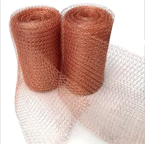 Malla de cobre tejida de tela de relleno de cobre de 5 ''X 6,5 pies para bloqueador de agujeros