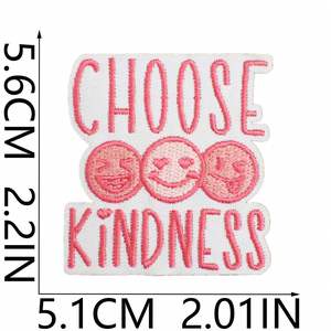 Nuevo Parche Termoadhesivo Bordado con Palabras Motivadoras de Colores Primaverales, 'Good Day Good Vibes', para Decoración de Ropa y Sombreros de Niños, Regalo - Product Image 5