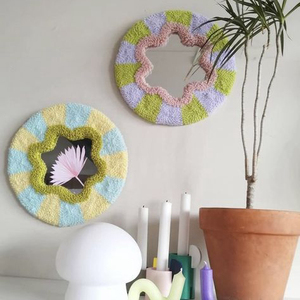 Wall Mounted <strong>Circle</strong> <strong>Mirrors</strong> Customized Pattern Beautiful Cute Handmade Frame <strong>Round</strong> Vanity <strong>Mirrors</strong> - Product Image 4