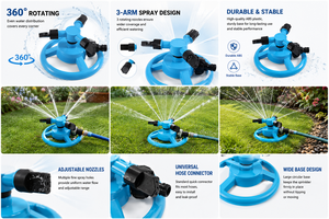 Manufacturer-Wholesale China Lawn Small <b>Disc</b> Three-Prong Rotatable <b>Plastic</b> 360-Degree Rotating Spray - Product Image 2