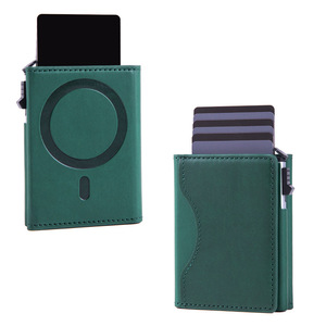 N52 Strong Magnet Magnetic <b>Trifold</b> <b>Wallet</b> RFID Blocking Pop Up Metal Card Holder with Cash Compartment for iPhone 17 16 15 14 - Product Image 1