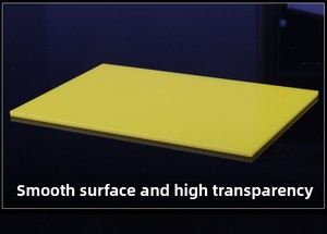 <span class=keywords><strong>Plaque</strong></span> <span class=keywords><strong>acrylique</strong></span> PMMA jaune <span class=keywords><strong>opaque</strong></span> 2-5 mm, découpe laser transparente, traitement personnalisé - Product Image 3