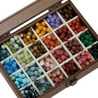 Perles en cristal naturel en vrac, perles d'agate colorées pour la diffusion en direct, accessoires faits main DIY, perles rondes polies pour bracelets tissés