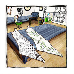 Carte islamique 3D peinte à la main en <span class=keywords><strong>bois</strong></span> de Palestine en contreplaqué sculpté Mosquée Design Tenture <span class=keywords><strong>murale</strong></span> Art déco pour la décoration de la maison - Product Image 3