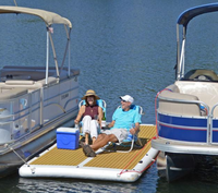 Plate-forme gonflable Drop Stitch Bain de soleil Teck Foam Deck Pad Floating Swim air Raft Yacht Jet Ski Dock