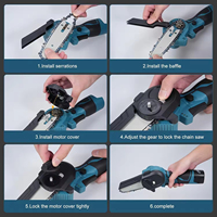 Tronçonneuse sans fil industrielle à moteur brushless, barre de guidage de 6 pouces, pour bricolage, vente en gros OEM