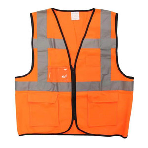 เสื้อกั๊กนิรภัยสำหรับทำงานสะท้อนแสงทรงสูง2024มีช่องใส่บัตรประจำตัวด้านหลัง ISO20471 - Product Image 6