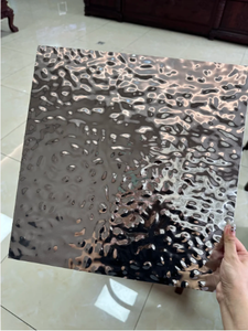 Panneau miroir à effet d'ondulation d'eau Milan Design Week, texture fluide pour les intérieurs modernes, revêtement métallique ondulé effet miroir - Product Image 2