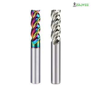 ZROYEE Solid Carbide DLC Coated 3-Flute Conventional Milling <strong>End</strong> <strong>Mill</strong> 35 Helix Angle OEM High Efficiency for Aluminum Copper - Product Image 2