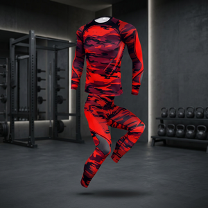 Camiseta de Compresión Deportiva de Alta Calidad para Hombre y Leggings de Yoga, Spandex/Poliéster Sólido, Elástico en Cuatro Direcciones, Secado Rápido - Product Image 2