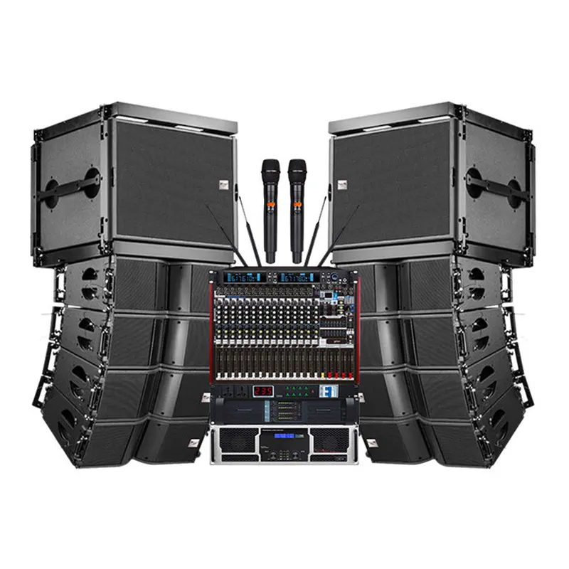 Ava पेशेवर ध्वनि प्रणाली आउटडोर संगीत डबल 8 इंच लाइन सरणी स्पीकर ऑडियो प्रणाली sound18 इंच subwoofer ध्वनि प्रणाली