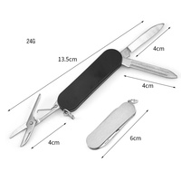 Porte-clés Couteau Mini Multitool Porte-clés Petit Couteau de Poche avec Porte-clés Ciseaux et Lime à Ongles Cool Gadget Cadeaux pour Hommes Femmes