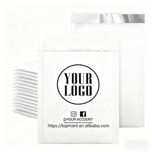 Enveloppes en <span class=keywords><strong>plastique</strong></span> personnalisées, rembourrées, <span class=keywords><strong>pour</strong></span> livraison postale, sacs de coursier, logo personnalisé, sacs d'expédition, <span class=keywords><strong>enveloppe</strong></span> à bulles, couleur blanche - Product Image 1