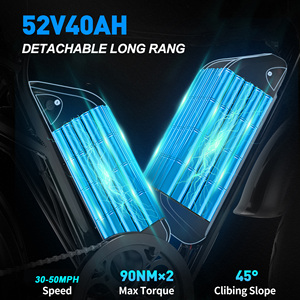 จักรยานไฟฟ้า RidStar Q20 Pro ขนาด 20 นิ้ว 52V 40Ah มอเตอร์คู่ แบตเตอรี่ลิเธียม ยางอ้วน สำหรับปั่นบนภูเขาและทางวิบาก - Product Image 3