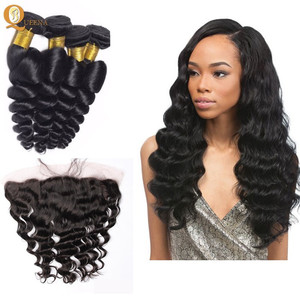 Pas cher vierge vierge fermeture droite brésilienne extensions de trame de cheveux super <span class=keywords><strong>double</strong></span> dessiné cheveux - Product Image 6