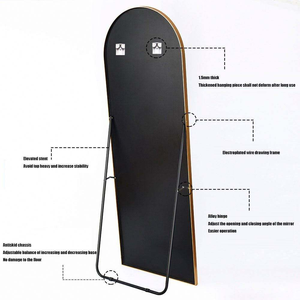 Vendita calda del produttore libero da piedi grande specchio incorniciato alla moda europeo semplice specchio a figura intera per <span class=keywords><strong>camera</strong></span> da <span class=keywords><strong>letto</strong></span> parete di casa - Product Image 3