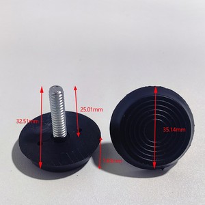 Xinhengxin Adjustable Furniture Feet 6x25x36mm Plastic Black For Furniture <b>Hardware</b> - Product Image 1