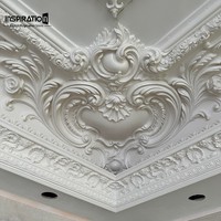 Rosace de plafond GRG style Empire, fourniture directe usine, rosette en plâtre de style provincial français pour salon
