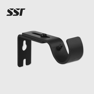 SSR Brand Adjustable Single-Side Powder Coated <b>Curtain</b> Rod Brackets Holders Model SSR-1 for Walls Drapery Hardware Window - Product Image 1
