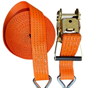 Sangle d'arrimage à cliquet robuste de 25 mm avec double crochet en J pour le contrôle du fret - Product Image 1