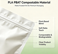 Empaque Premium para Prendas de Punto, Bolsa Biodegradable y Compostable de PLA PBAT Esmerilado con Logotipo Personalizado, Alta Resistencia Mecánica