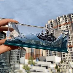 Decoración de <span class=keywords><strong>Barco</strong></span> de Crucero Acrílico <span class=keywords><strong>que</strong></span> Golpea un Iceberg, <span class=keywords><strong>Juguete</strong></span> de Escritorio con Ondas Líquidas <span class=keywords><strong>que</strong></span> <span class=keywords><strong>Nunca</strong></span> <span class=keywords><strong>se</strong></span> <span class=keywords><strong>Hunde</strong></span>, Adorno de Escritorio con Forma de <span class=keywords><strong>Barco</strong></span> Insumergible - Product Image 5