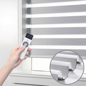 Persianas Enrollables Eléctricas de PVC de Doble Capa para Ventanas, Persianas Zebra con Doble Bloqueo de Luz - Product Image 1