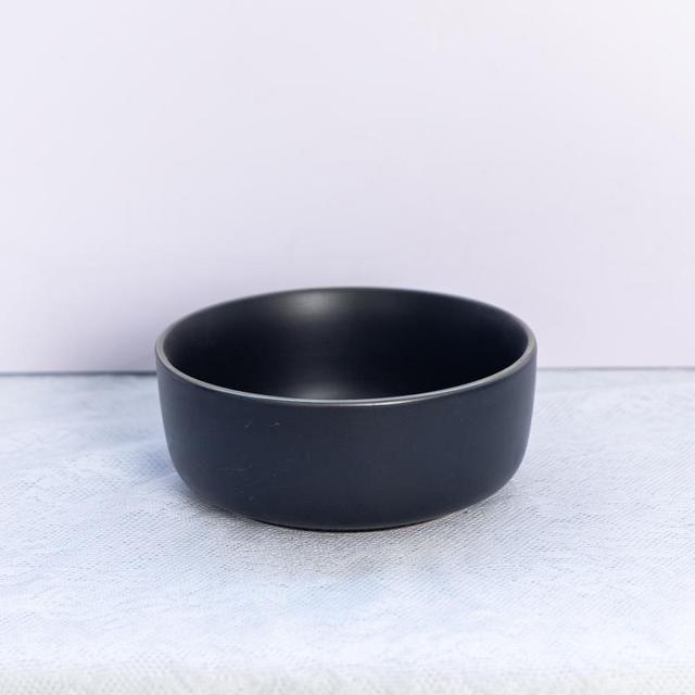Modern Matte Black Ceramic Durable Dinnerware Set with Cup Kit for Home and Catering Use