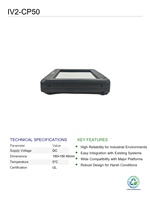 Panneau de commande tactile à capteur de vision Key-enc IV2-CP50 d'occasion, écran tactile résistif pour l'automatisation industrielle