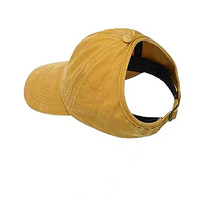 Gorra de béisbol de algodón lavado para mujer, estilo vintage, ligera, transpirable, para deportes al aire libre, con orificio para cola de caballo