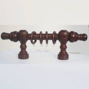 BARRA DE MADERA PARA CORTINA set di aste per tende in legno terminali staffe anelli accessori vendita calda 28MM tenda in legno stile classico <span class=keywords><strong>po</strong></span> - Product Image 3