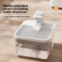 Tempat Minum Kucing Otomatis 3L Ramah Lingkungan, Tenaga Baterai, Sensor Gerak, Filter, untuk Dalam & Luar Ruangan