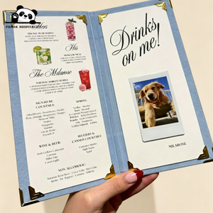 Diseño de Menú de Terciopelo Rosa Lujoso y Hecho a Mano para Bares y Restaurantes, Eventos de Boda, Cubierta de Menú con Esquinas Plateadas en Caliente - Product Image 4