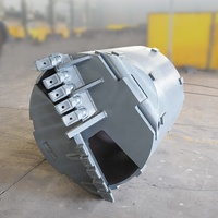 Cucharón de perforación rotatorio personalizado de 600-2400 mm para plataformas de perforación Bauer Soilmec Sany, herramientas de fundación de alta resistencia para arcilla y lodo