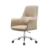 Chaise de bureau ergonomique en cuir PU, chaise de direction pour ordinateur, réglable, pivotante, mobile, chaise de bureau à domicile en maille, design moderne