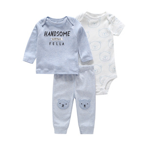 Ropa de Bebé Compra en Línea Directamente del Fabricante Chino Conjuntos de 3 Piezas de Dibujos Animados Mono para Niños Pequeños - Product Image 3