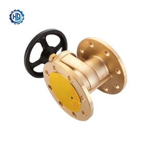 صمام بوابة نحاسي Z45W ذو إغلاق ناعم للحرارة والضغط العاليين مع تشغيل يدوي واتصال بالفلانشة - Product Image 2