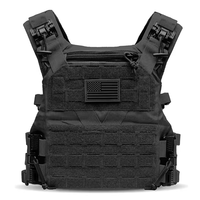Gilet tactique modulaire à dégagement rapide découpé au laser, porte-plaques d'assaut de protection à système MOLLE rapide