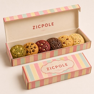 Caja <span class=keywords><strong>de</strong></span> Regalo para 6 Galletas Personalizada con Compartimentos Individuales con Ventana, Caja para Llevar Postres <span class=keywords><strong>de</strong></span> Panadería con Divisores e Insertos - Product Image 5