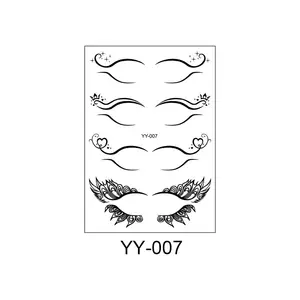 Custom Sobrancelha Maquiagem Temporária Auto-adesivo impermeável Tattoo Wing Eyeliner Sticker