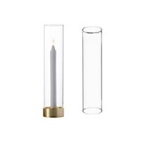 Porte-bougie à extrémité ouverte, abat-jour en Tube, moderne, protecteur de flamme, abat-jour de cheminée en verre, vente en gros