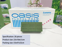 Blocs d'éponge humide Oasis en mousse florale verte en plastique pour la décoration de fleurs fraîches et de plantes artificielles - Vente en gros