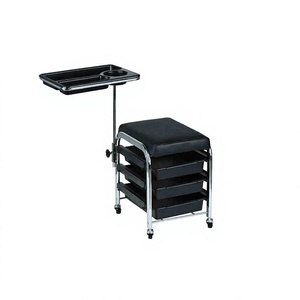 Carrito de Almacenamiento Móvil de Madera Ecológica con 4 Ruedas para Cuidado de Pies, con Cajones para Herramientas, Manicura, Pedicura, Spa y Salón de Belleza - Product Image 4