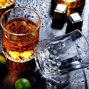 Vasos Retro Dobles para Whisky, Estilo Old Fashioned, con Corte de Diamante, Vasos Altos para Bar - Product Image 2
