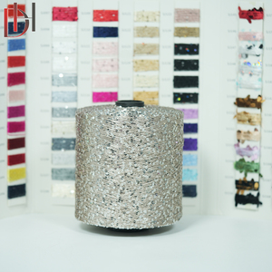 Chất Lượng Cao 3Mm Kích Thước Sequins Trang Trí Quần Áo Vải Nâu Bạc 100% Polyester Độc Đáo Hoa Mẫu Sợi - Product Image 2