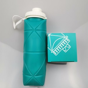 Xách Tay Có Thể Thu Vào Cắm Trại Thân Thiện Với Môi Uống Ly Biểu Tượng Tùy Chỉnh Silicon Gấp Chai Nước Đóng Mở Du Lịch Cốc Nước - Product Image 5